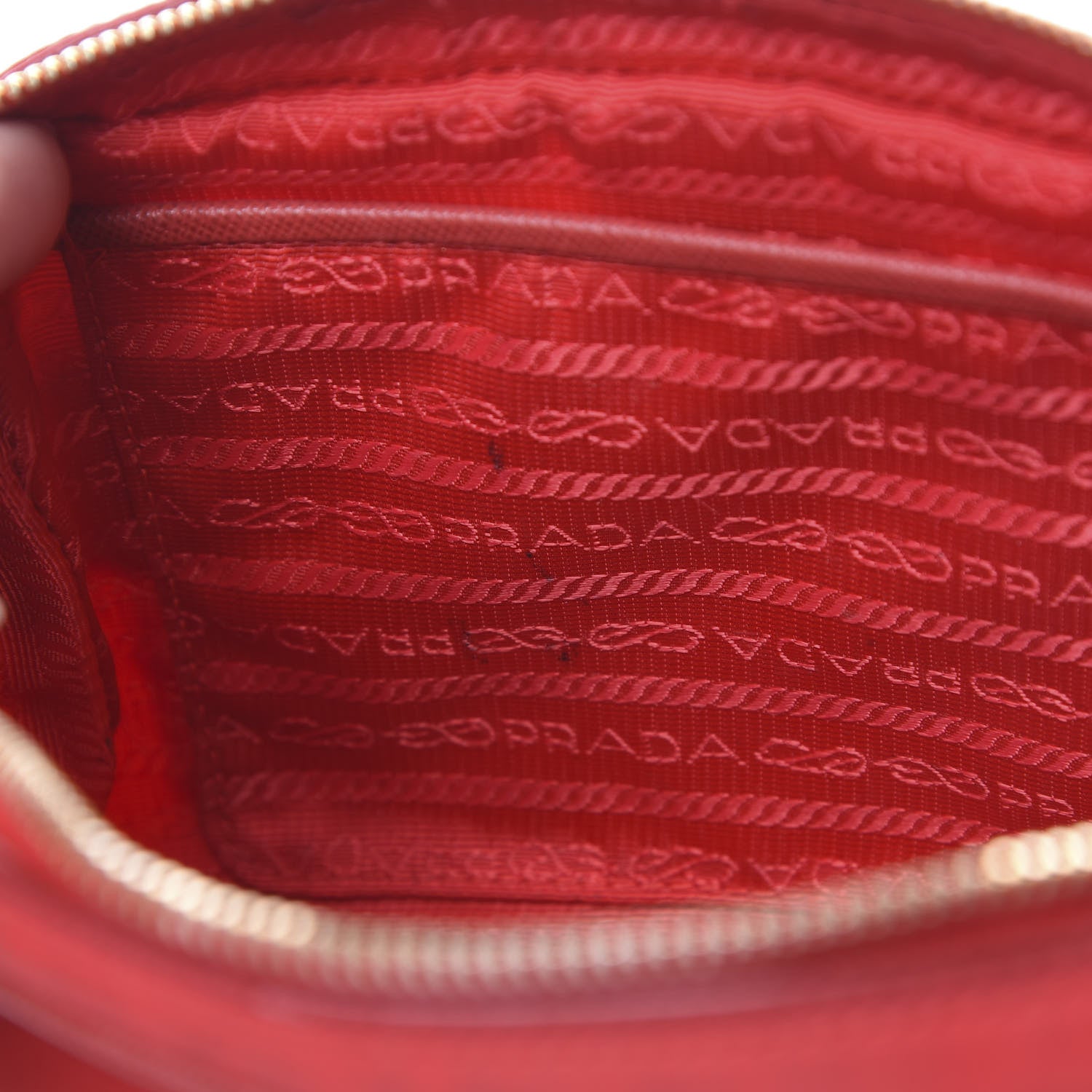 Prada Tessuto Nylon Saffiano Small Crossbody Rosso 15 of 15