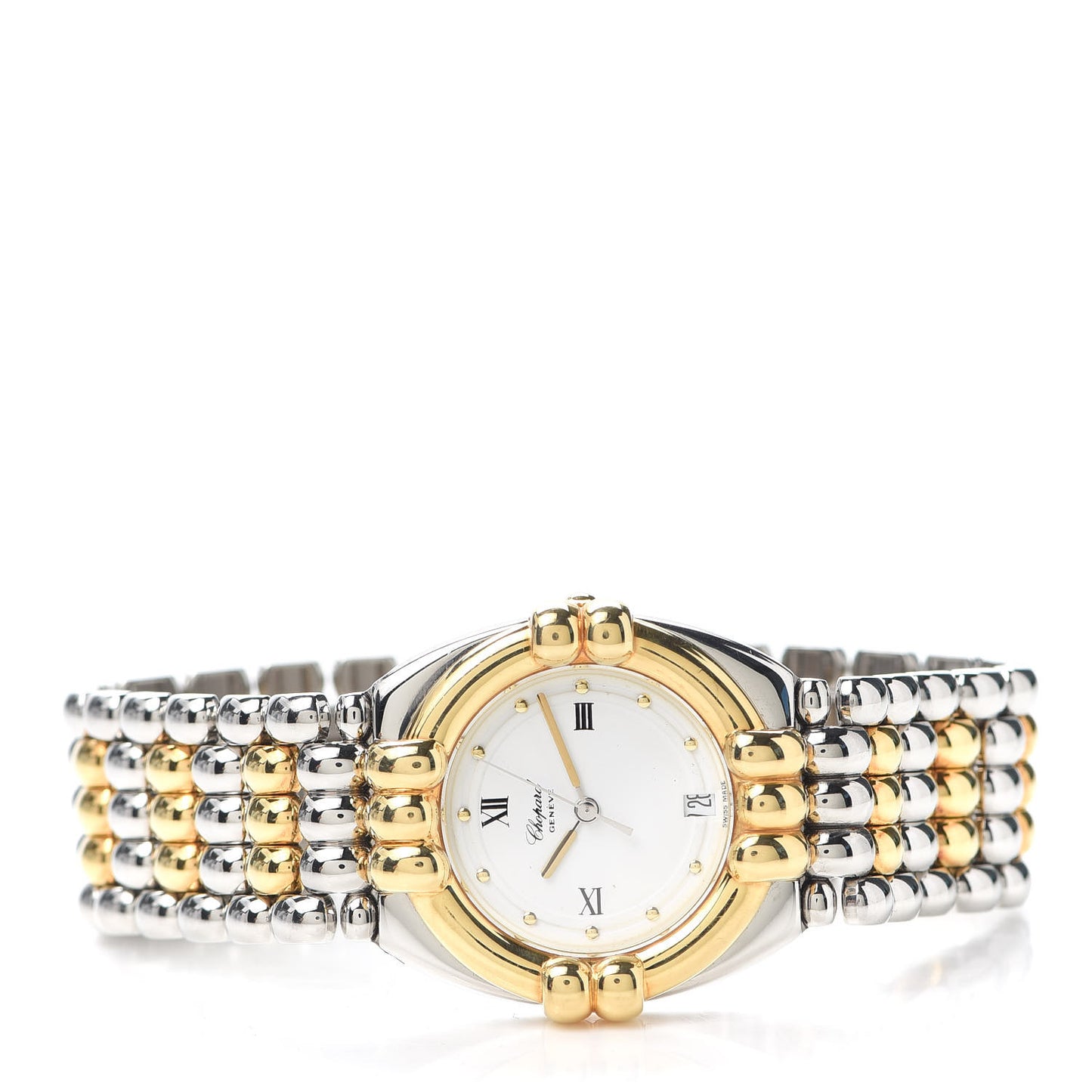 Stainless Steel 18K Yellow Gold 32mm Gstaad Quartz Watch