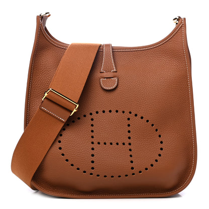 Hermes Taurillon Clemence Evelyne III PM Gold 1 of 4