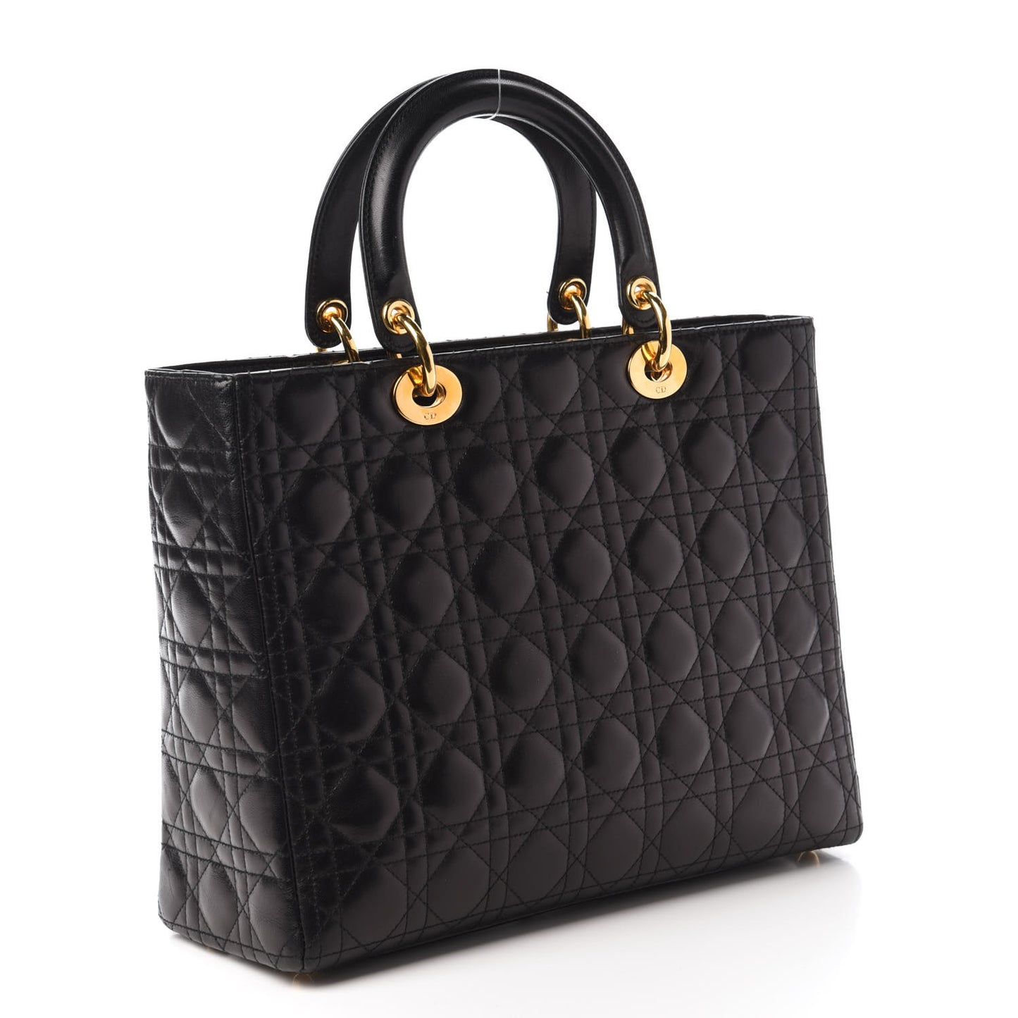 Lambskin Cannage Large Lady Dior Black