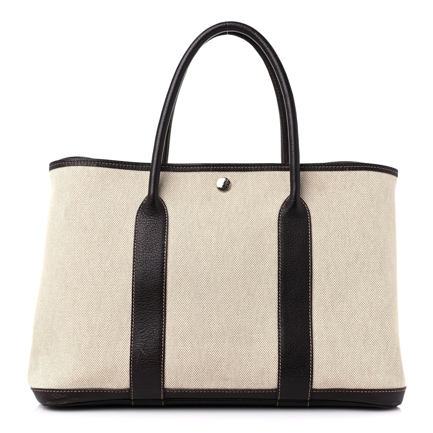 Buffle Skipper Toile Garden Party 36 MM Tote Marron Fonce
