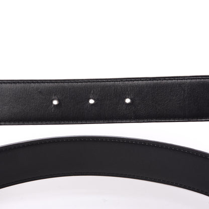 Hermes Box Togo 32mm Martelee H Belt 95 Black Chocolate 3 of 4