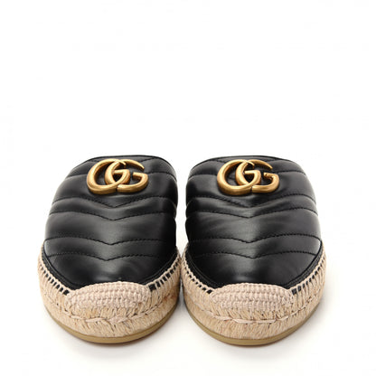 Gucci Nappa Matelasse GG Marmont Espadrille Slippers 36.5 Black 2 of 11