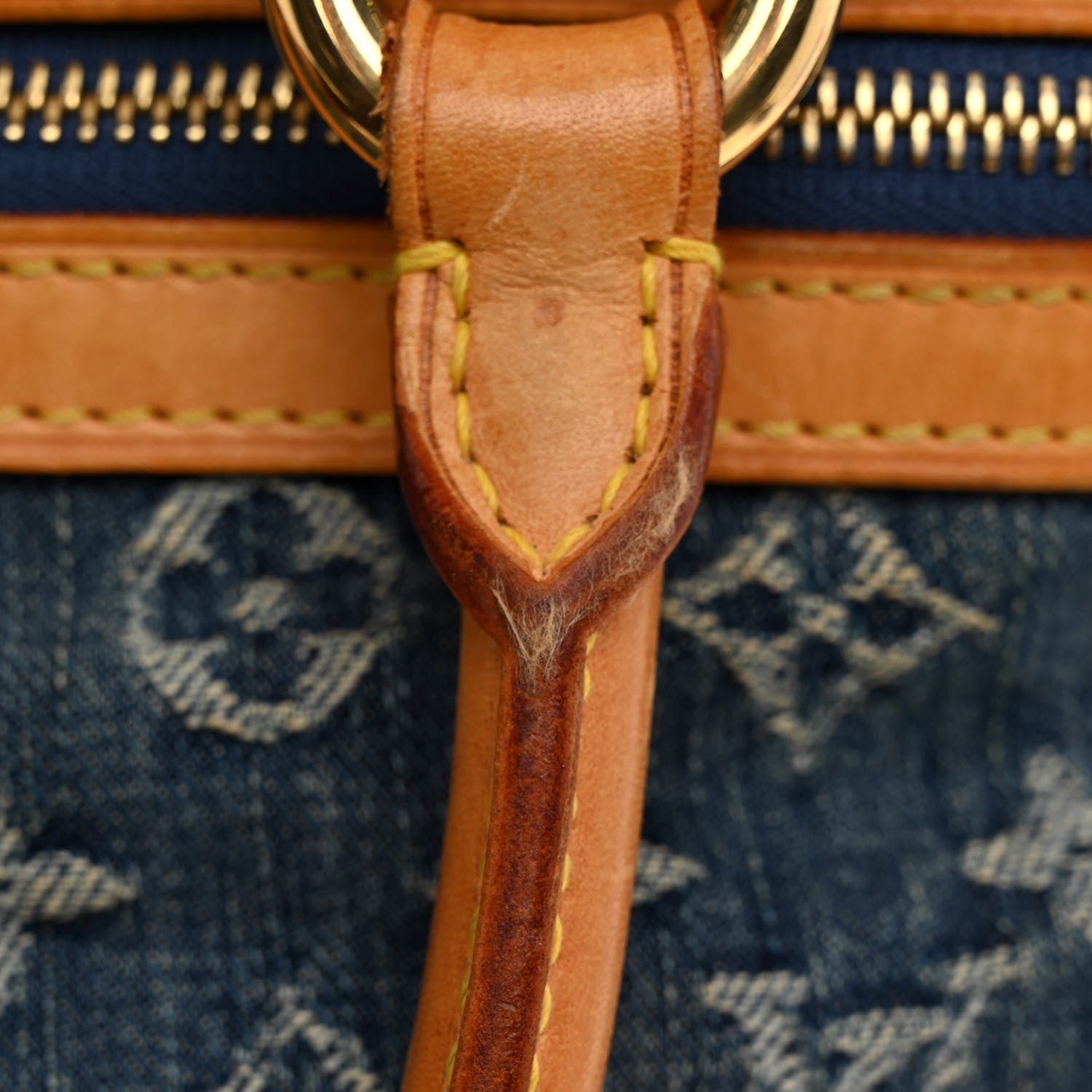 Louis Vuitton Monogram Denim Sac Plat Blue 11 of 14