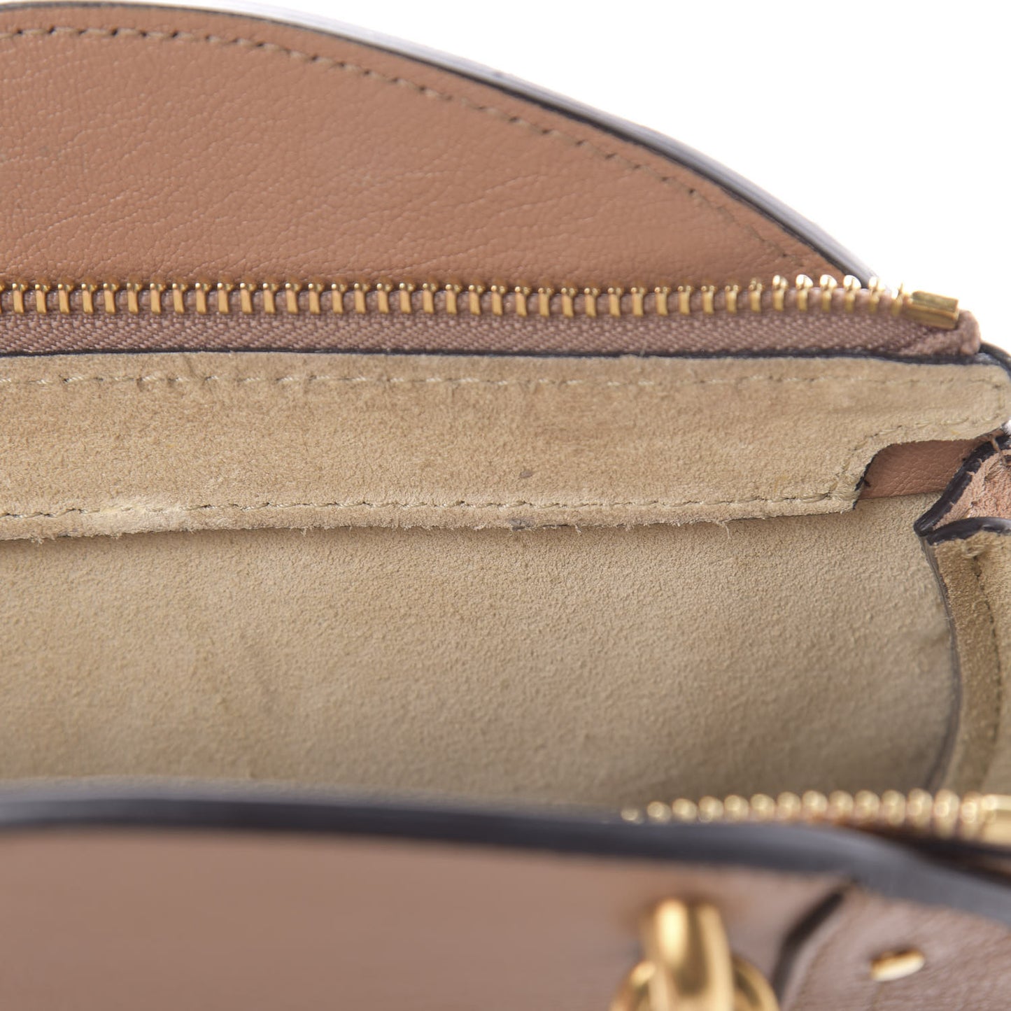 Goatskin Suede Mini Pixie Bag Nougat