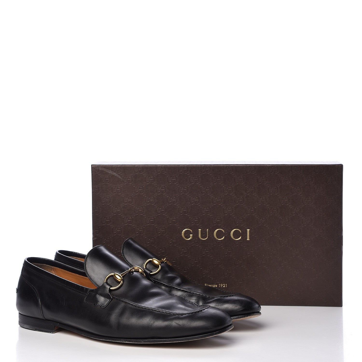 Gucci Calfskin Horsebit Mens Jordaan Loafers 11 Black 19 of 21