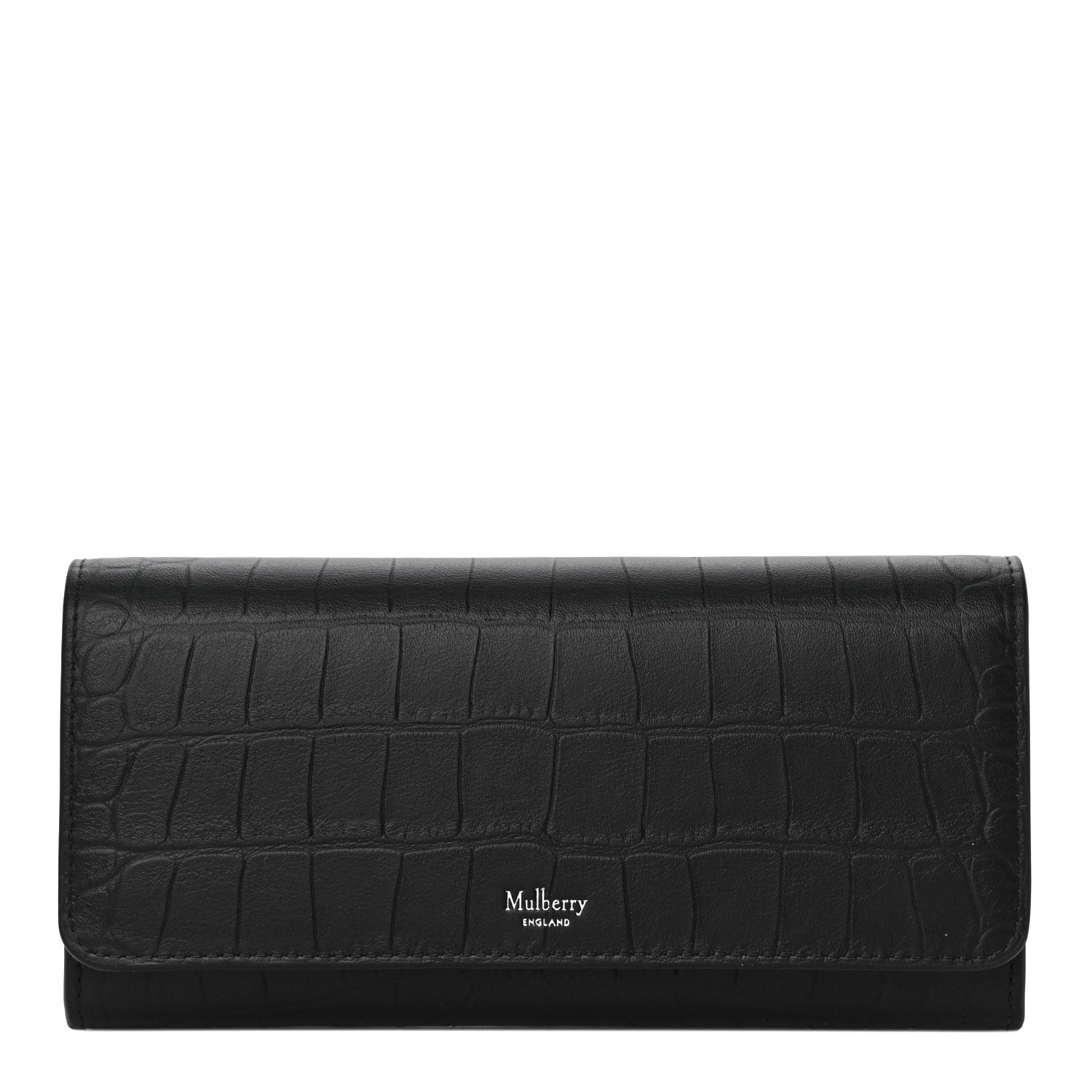 Mulberry Crocodile Embossed Calfskin Wallet Black 1 of 10