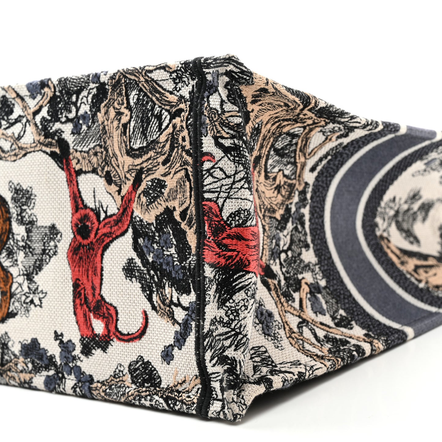 Canvas Embroidered Large Dioriviera Toile De Jouy Book Tote Multicolor