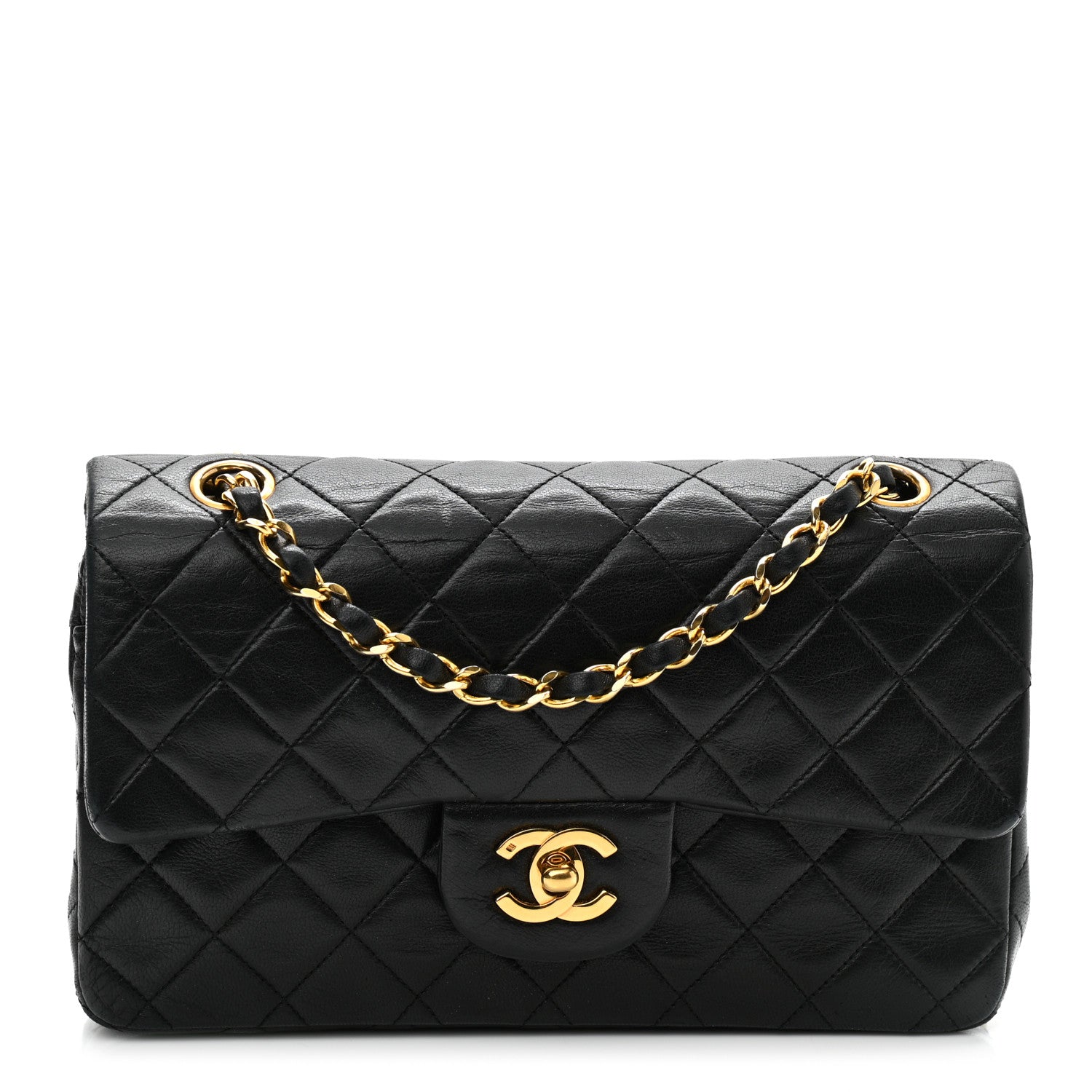 Chanel Lambskin Quilted Small Double Flap Black 1 of 13