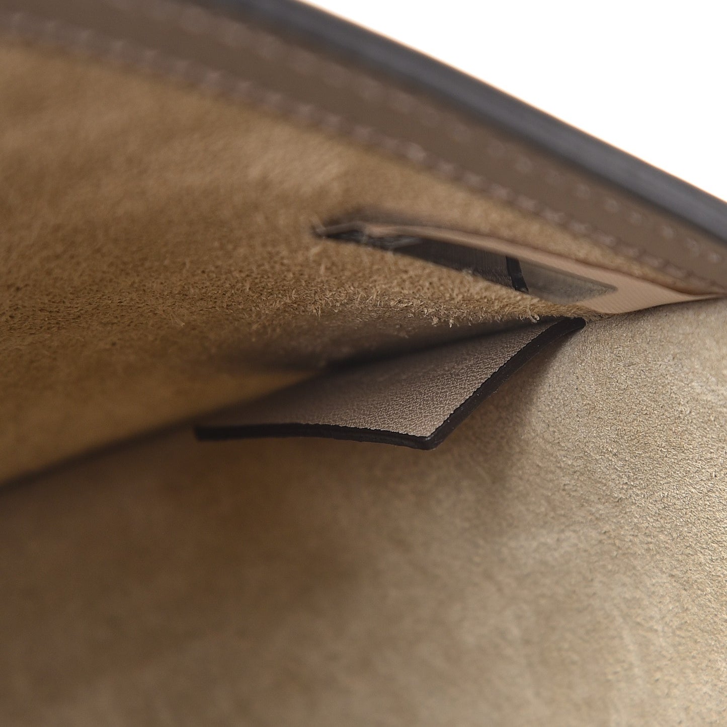Calfskin Suede Small Nile Bracelet Bag Motty Grey