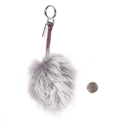 Fendi Fox Fur Jessy Jr Monster Bag Bug Charm Lilla Multicolor Perla 2 of 5
