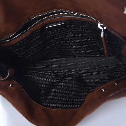 Prada Vitello Antic Easy A Foldover Pushlock Flap Shoulder Bag Bruciato 5 of 12