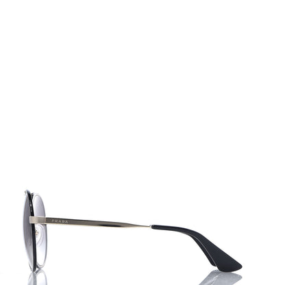 Prada Round Sunglasses SPR 51S Black Silver 3 of 8