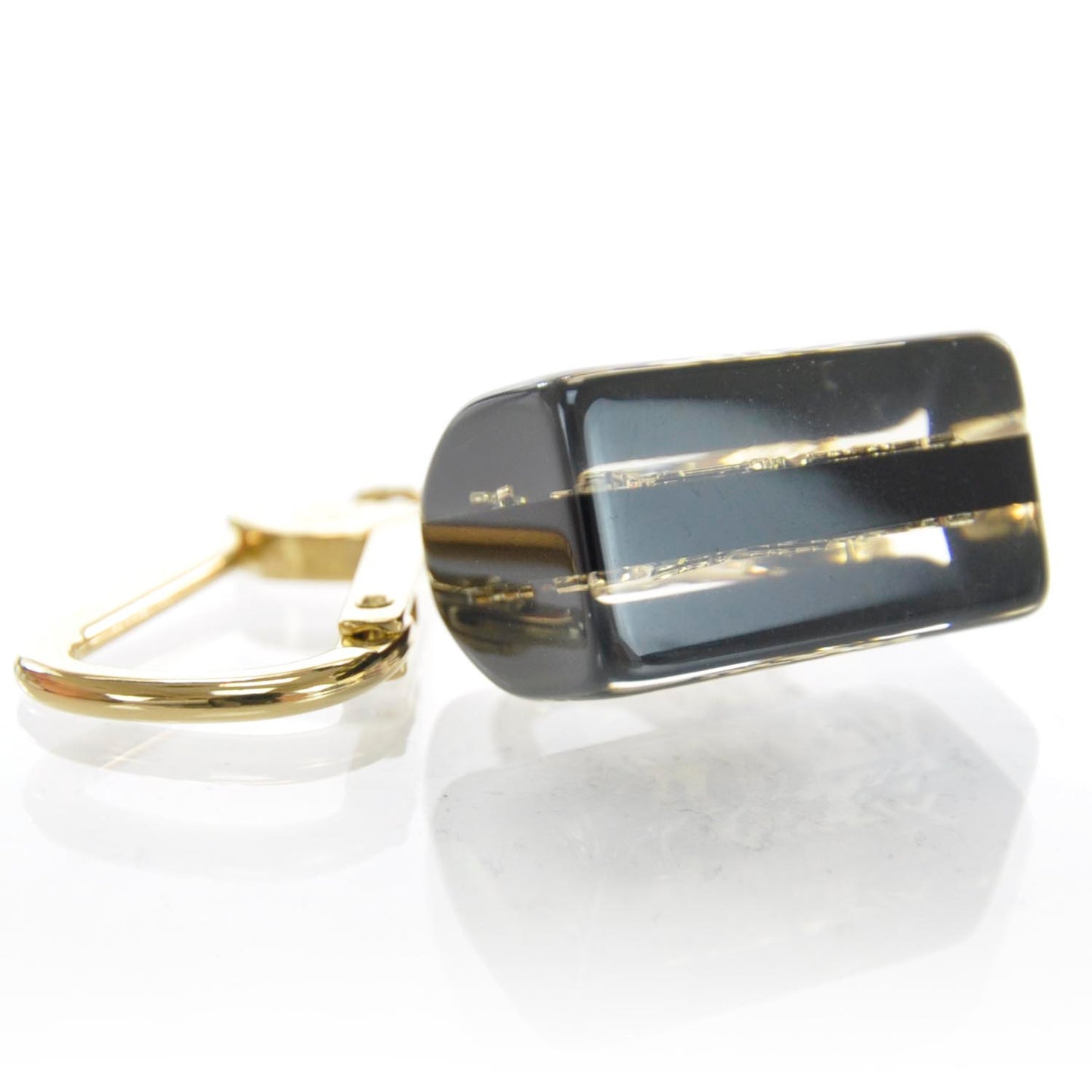 Resin Inclusion Speedy Bag Charm Key Chain Black