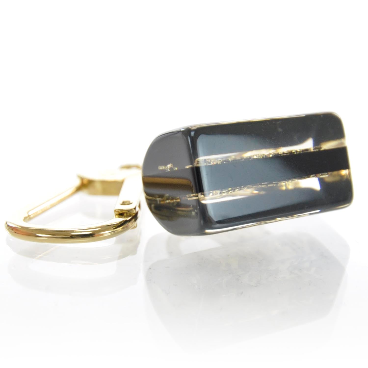 Louis Vuitton Resin Inclusion Speedy Bag Charm Key Chain Black 4 of 4