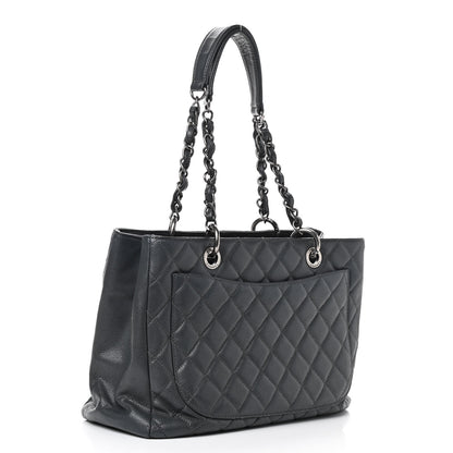 Chanel Caviar Quilted Grand Shopping Tote GST Dark Grey 2 of 8