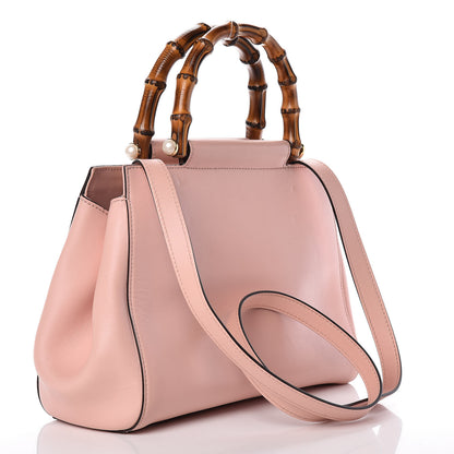 Gucci Nappa Bamboo Small Nymphaea Top Handle Bag Perfect Pink 3 of 19