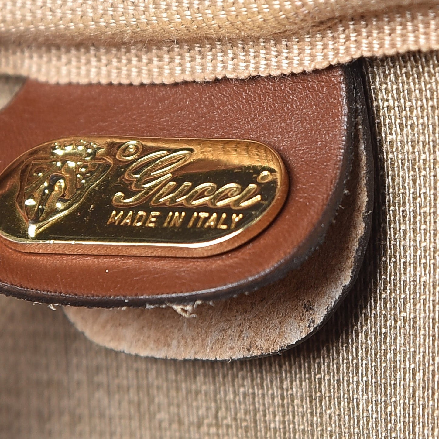 Min Vintage GG Supreme Monogram Web Messenger Bag Brown