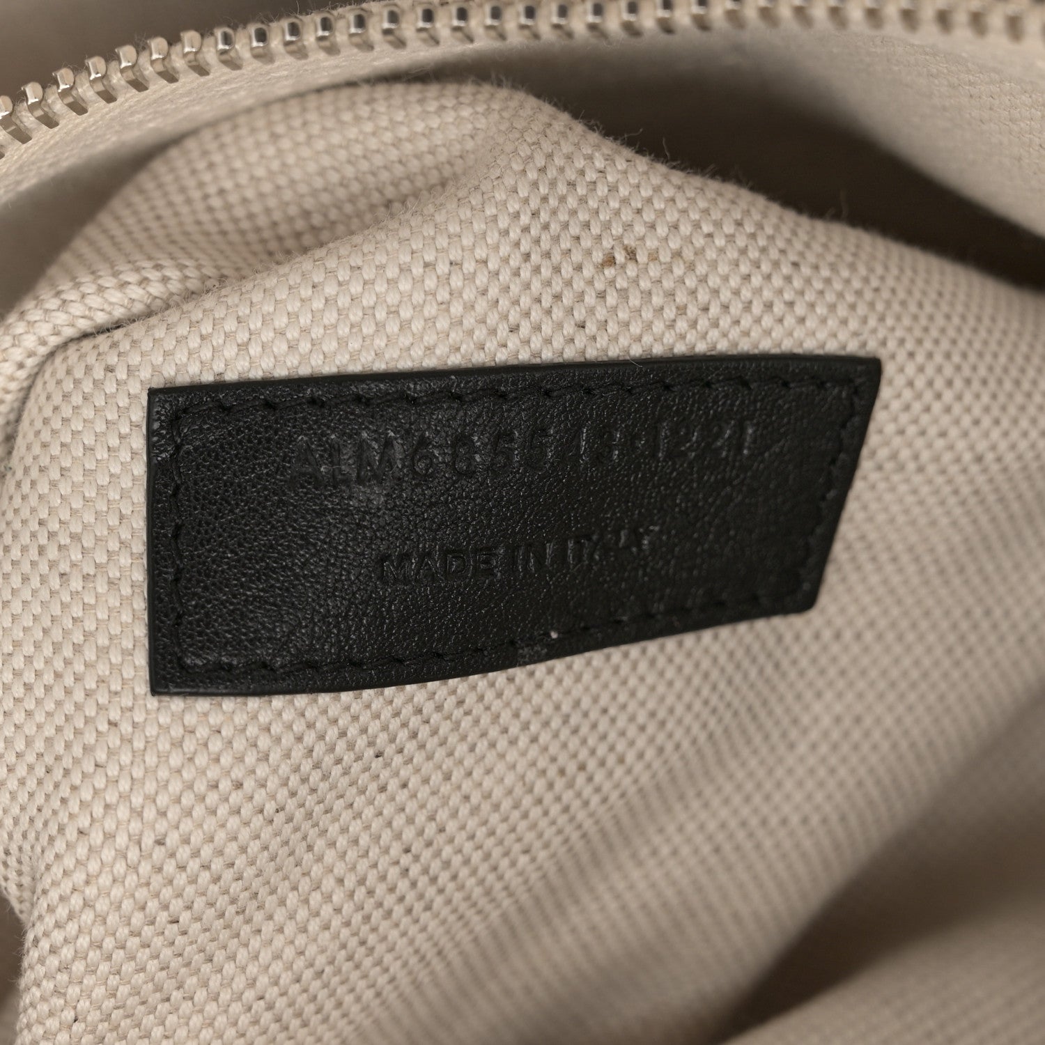 Saint Laurent Linen Calfskin Rive Gauche Maxi Tote Grege et Noir 7 of 12