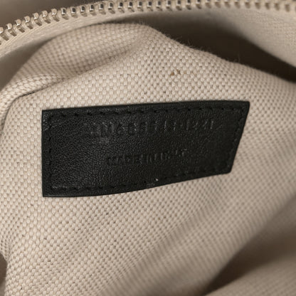 Saint Laurent Linen Calfskin Rive Gauche Maxi Tote Grege et Noir 7 of 12