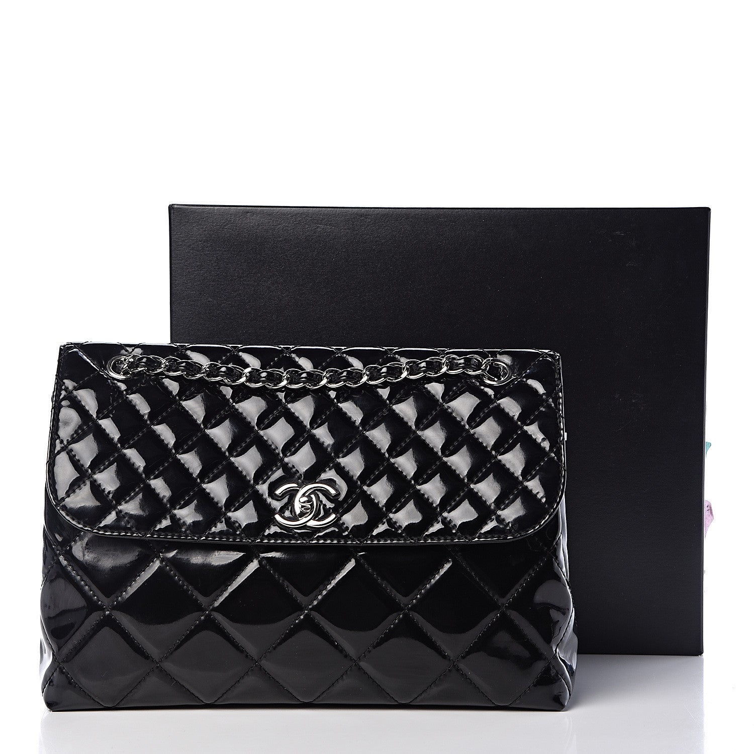 Chanel Vinyl Quilted In the Business Flap Bag Black 15 of 15