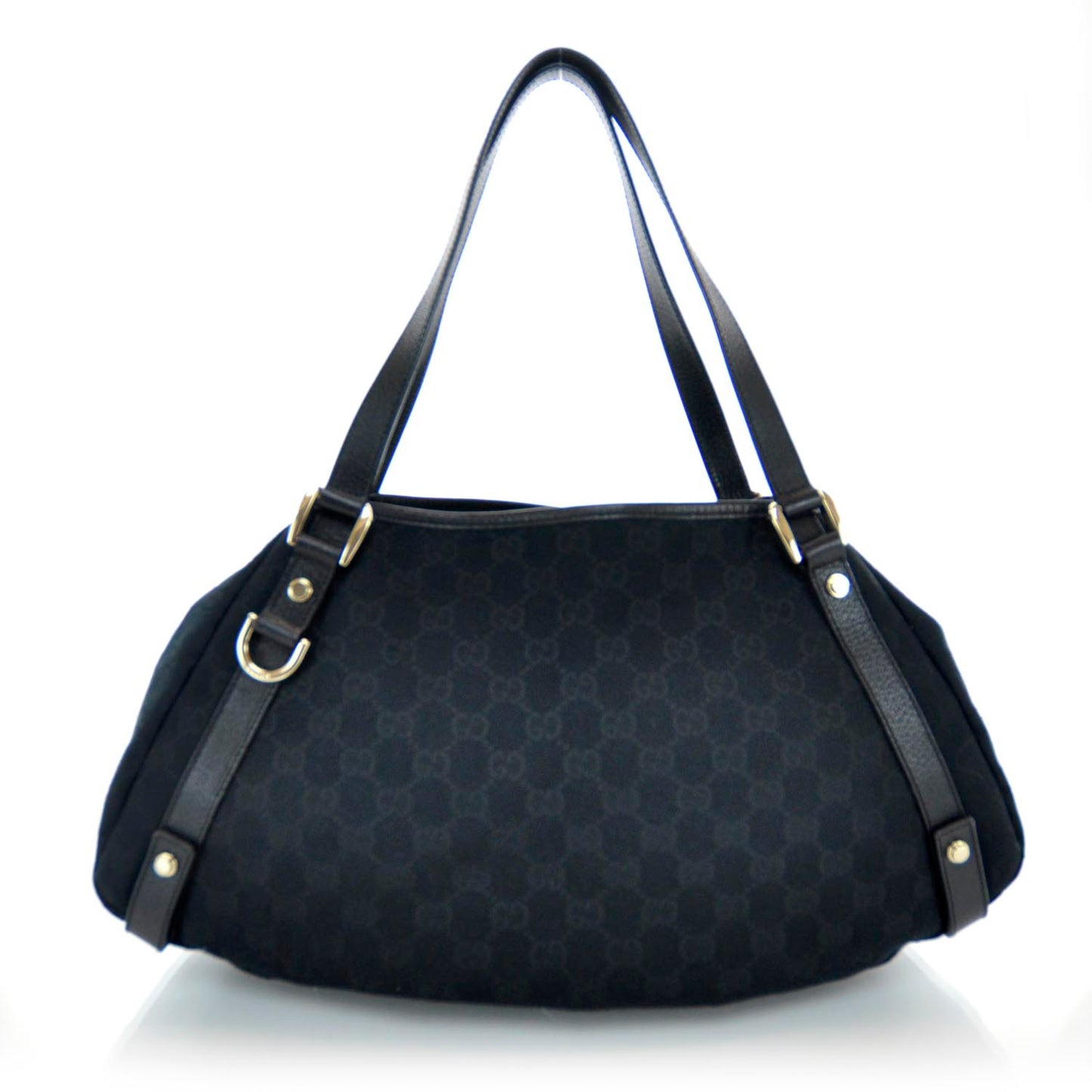 Monogram Medium Abbey Shoulder Bag Black