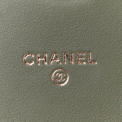 Chanel Calfskin Quilted Coco Mail Clutch With Chain Green 7 of 14