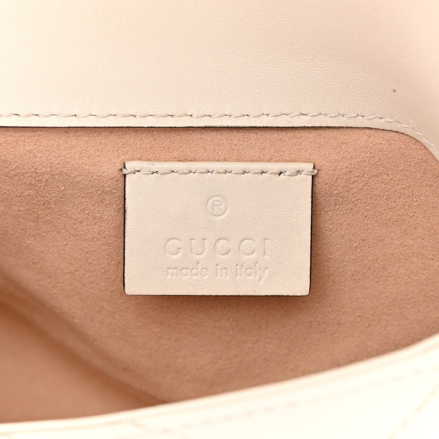 Gucci Calfskin Matelasse Super Mini GG Marmont Shoulder Bag White 6 of 13