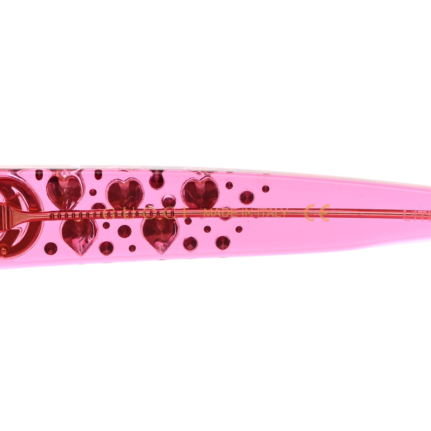 Acetate Crystal Heart GG0116S Sunglasses Fuchsia