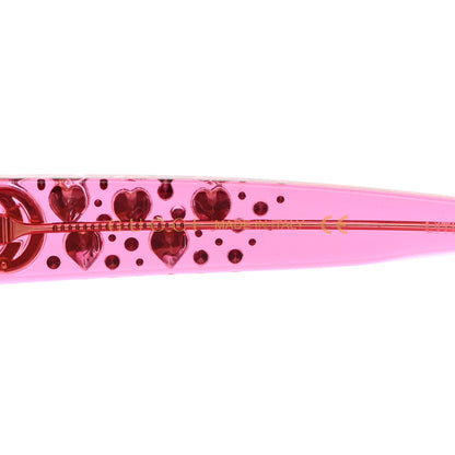 Gucci Acetate Crystal Heart GG0116S Sunglasses Fuchsia 6 of 6