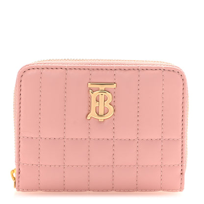 Burberry Lambskin Quilted Mini Lola Zip Wallet Dusty Pink 1 of 6