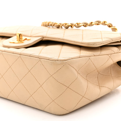 Chanel Lambskin Quilted Medium Double Flap Beige 10 of 10