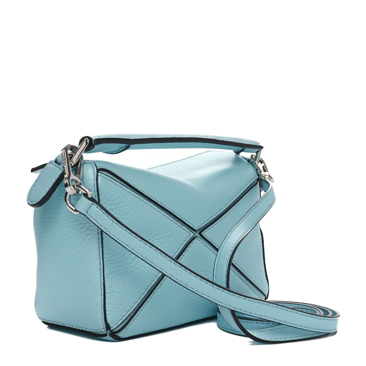 Calfskin Mini Puzzle Bag Light Blue