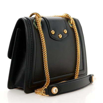 Dolce & Gabbana Grained Calfskin Small DG Amore Envelope Bag Black 3 of 9