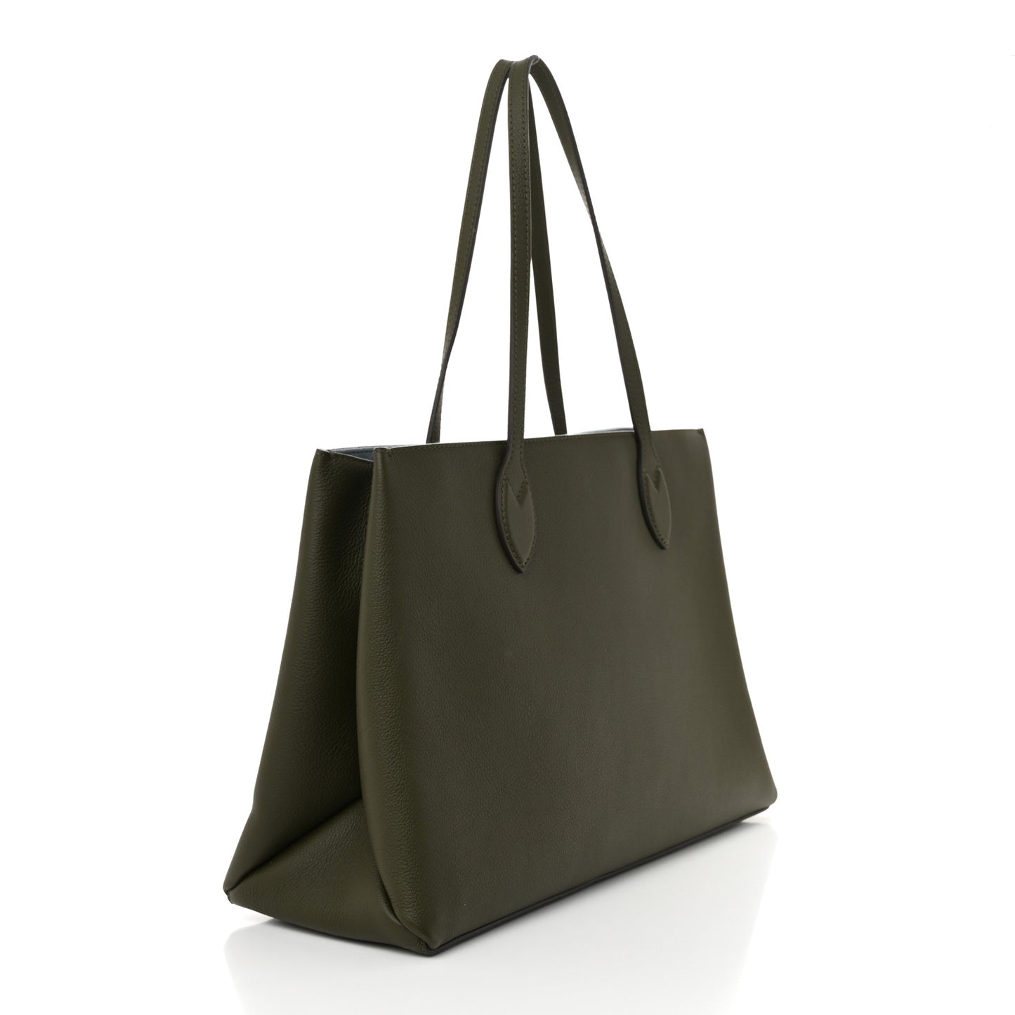 Grained Calfskin Lockme Shopper Kaki