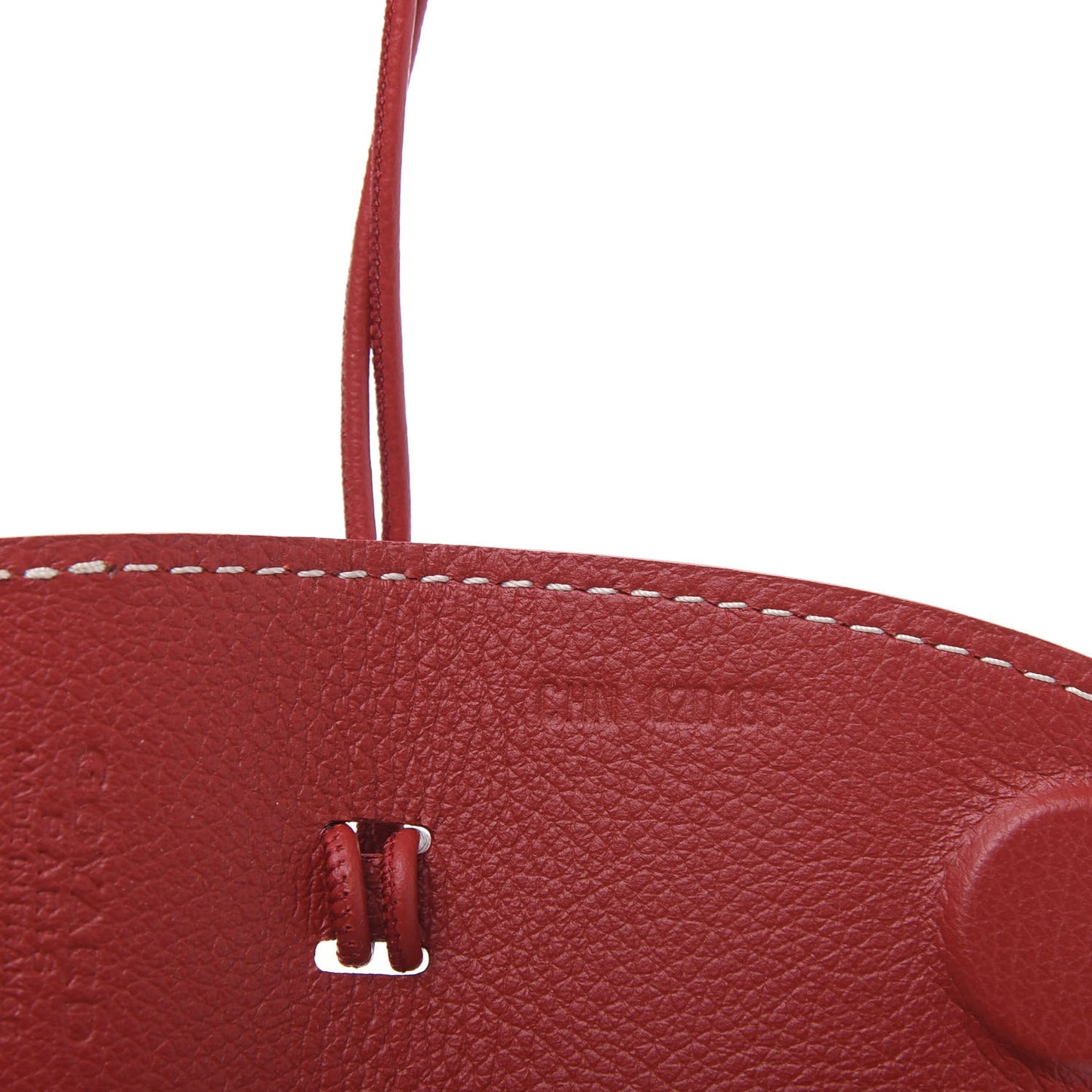 Calfskin Bag Clip Red