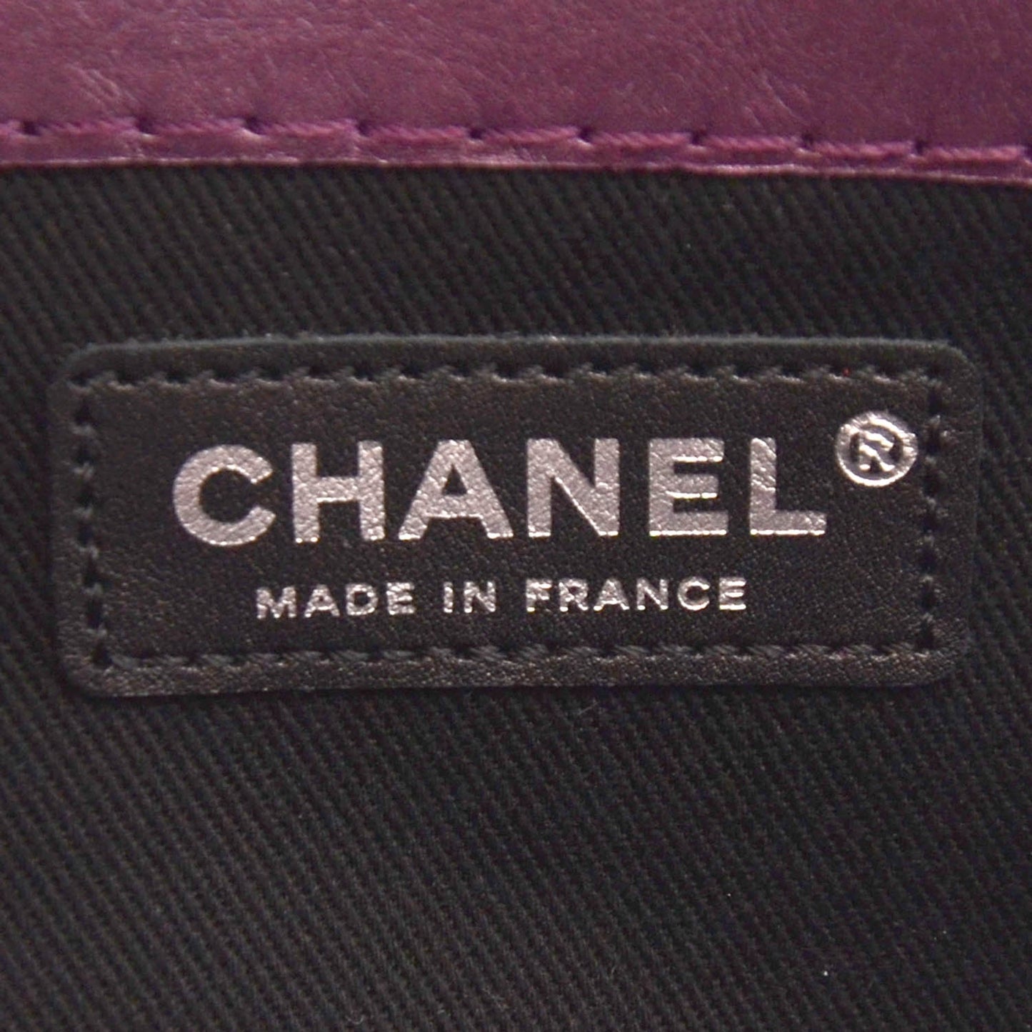 Calfskin Mineral Nights Mini Flap Dark Purple