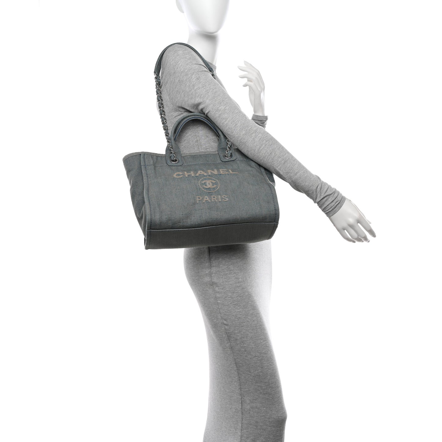 Denim Small Deauville Tote Light Blue