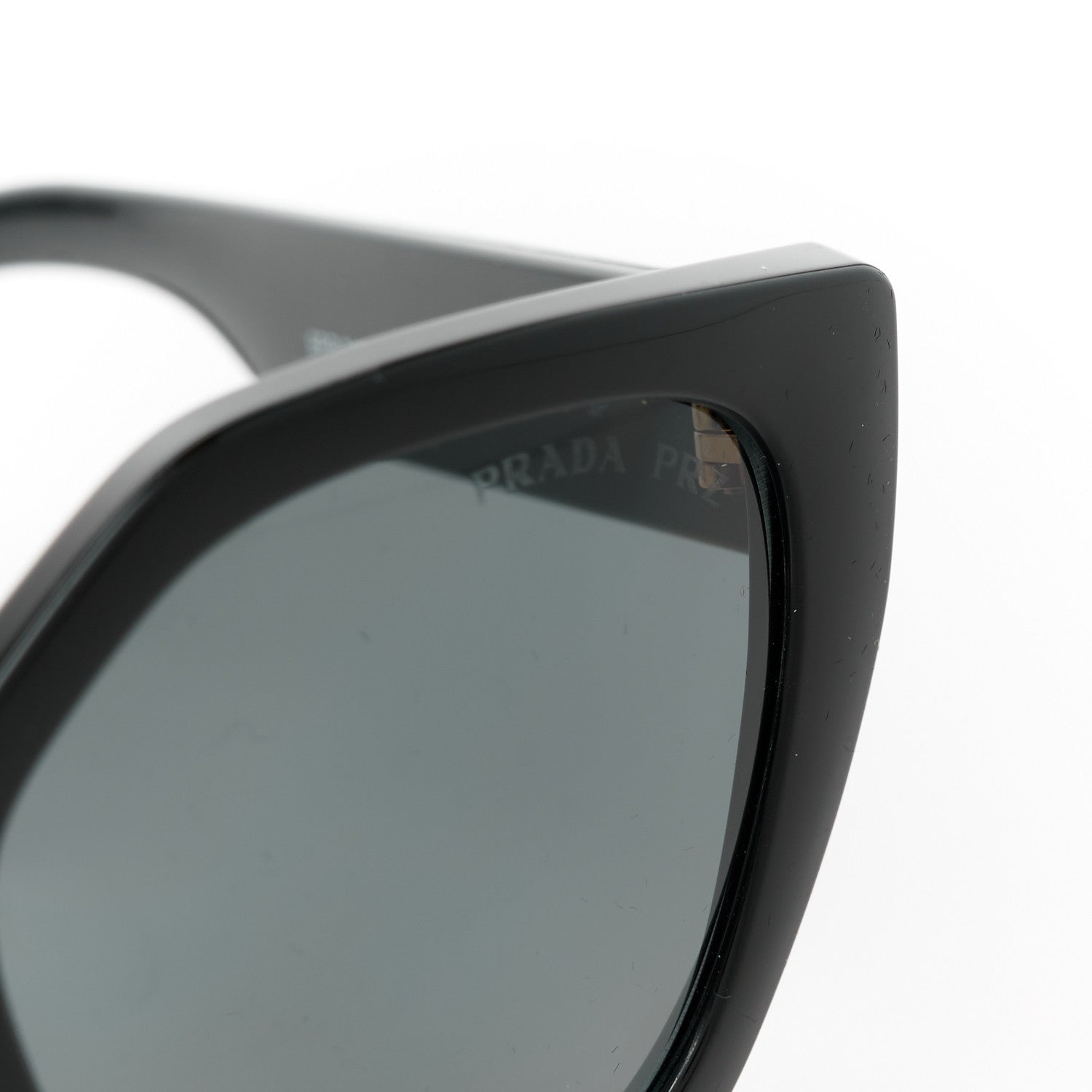 Prada Cat Eye Sunglasses SPR 24X Black 7 of 8