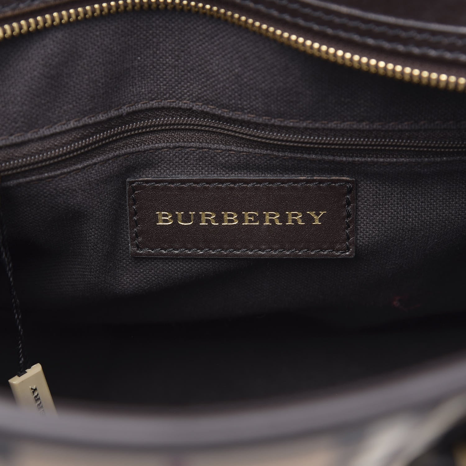 Burberry Haymarket Check Medium Minford Portrait Tote Chocolate 7 of 14