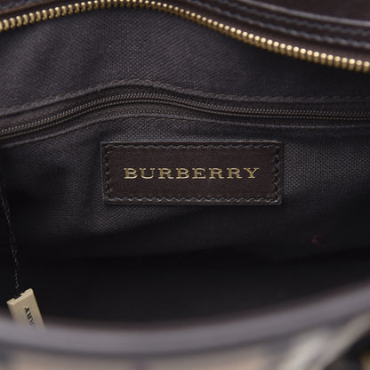 Burberry Haymarket Check Medium Minford Portrait Tote Chocolate 7 of 14