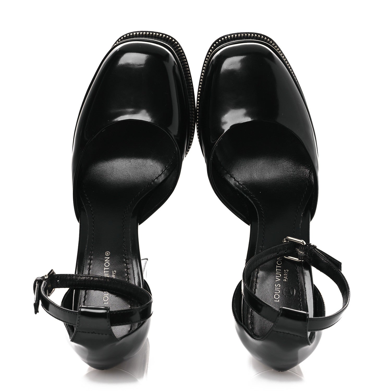 Louis Vuitton Patent Fame Platform Pumps 36  Black 2 of 10