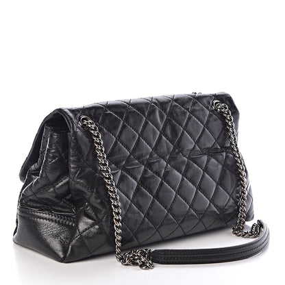 Chanel Glazed Calfskin Quilted Large Lady Pearly Flap Black 3 of 11