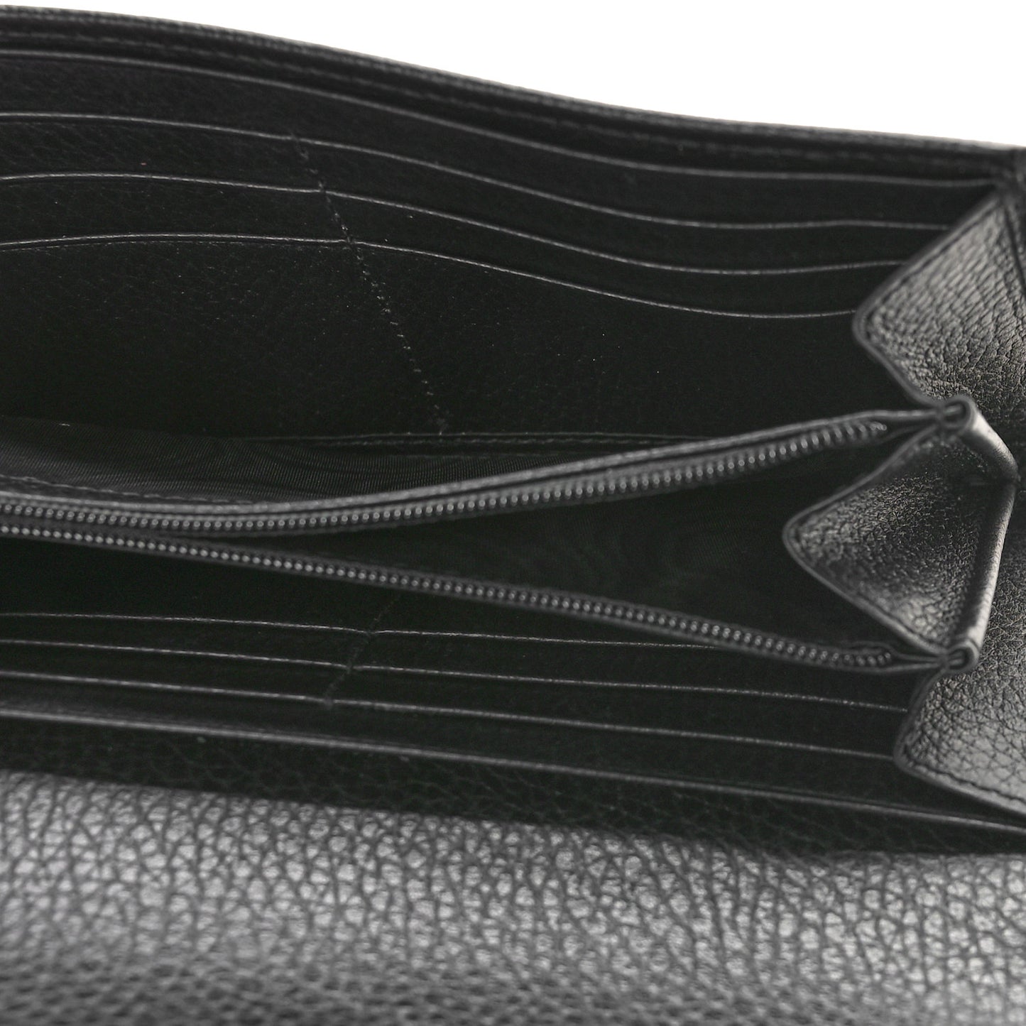 Dollar Calfskin GG Marmont Continental Wallet Black