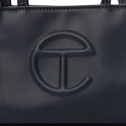 Telfar Vegan Leather Small Shopping Bag Navy 8 of 11