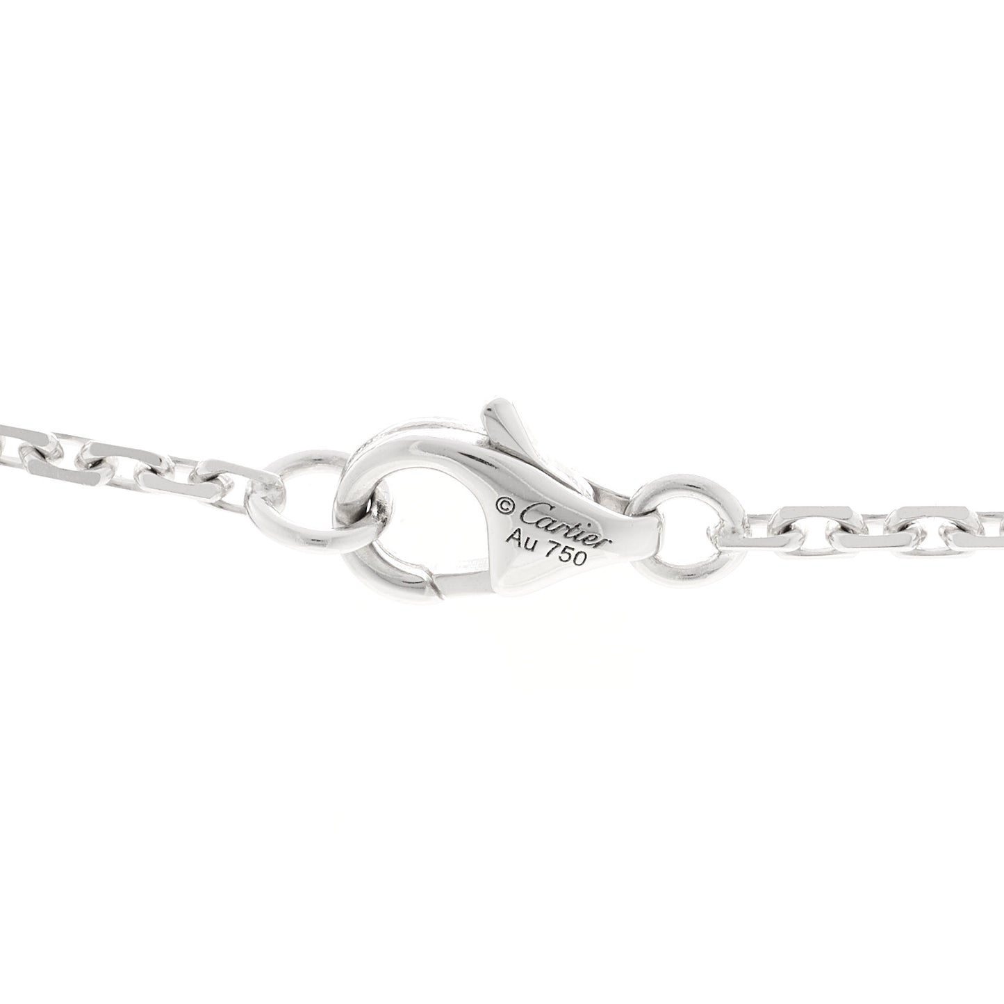 18K White Gold Diamond Interlocking LOVE Necklace