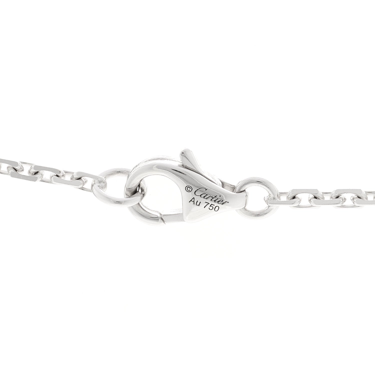 Cartier 18K White Gold Diamond Interlocking LOVE Necklace 4 of 4