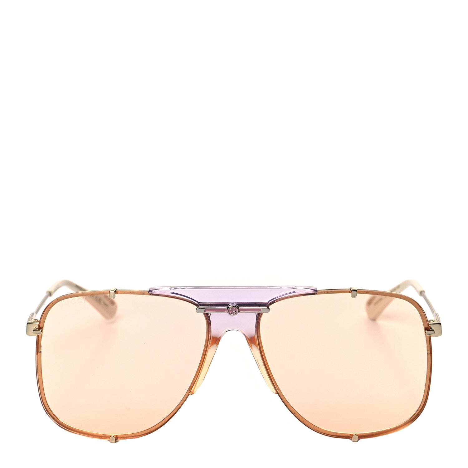 Gucci Metal Square Frame Sunglasses GG0739S Brown 2 of 7