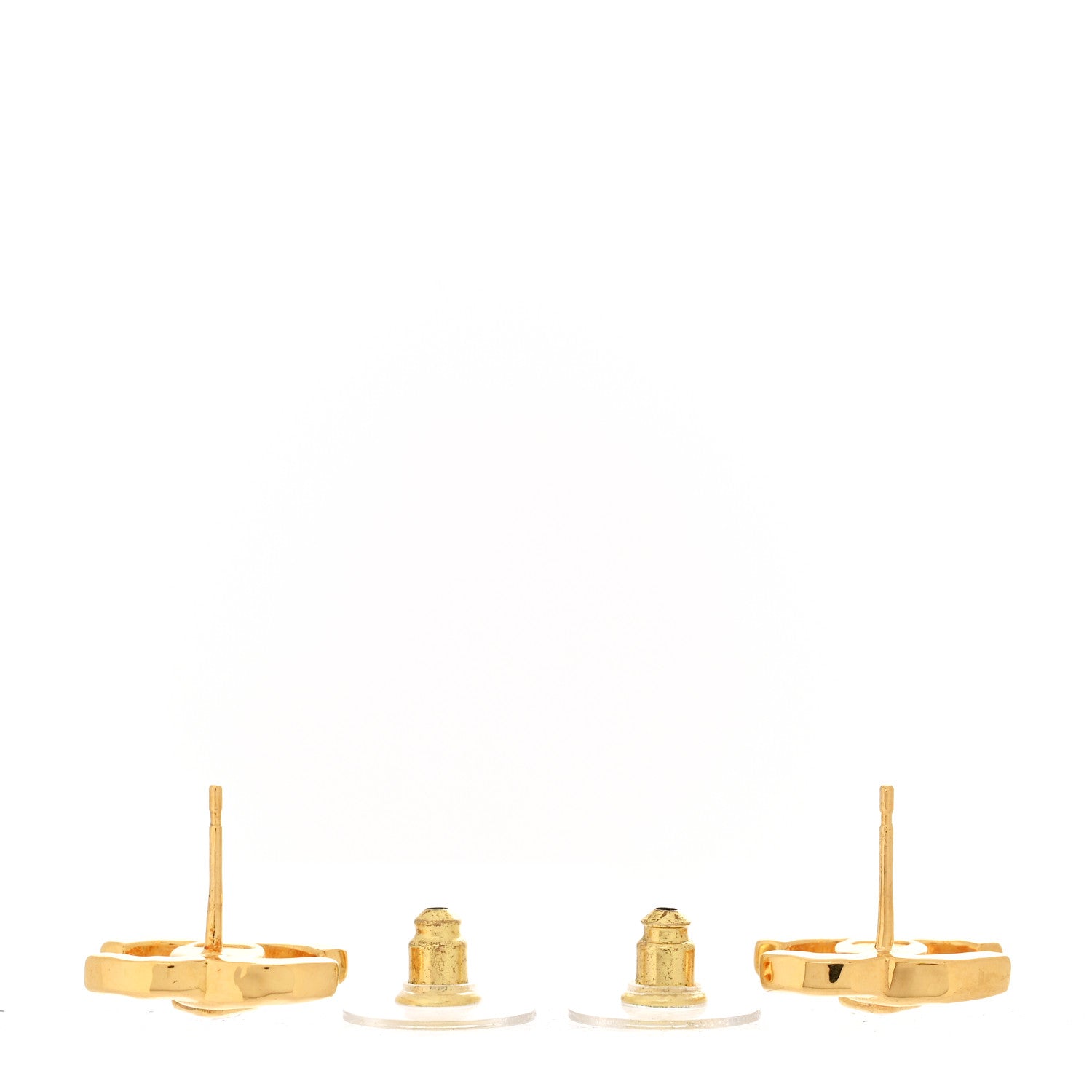 Chanel Metal Crystal CC Marquise Earrings Gold 3 of 5