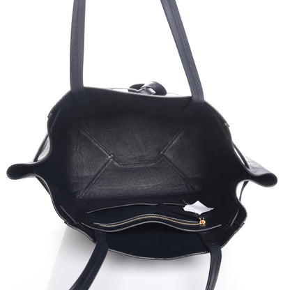 Celine Crocodile Embossed Nubuck Small Belt Cabas Phantom Navy Blue 5 of 12